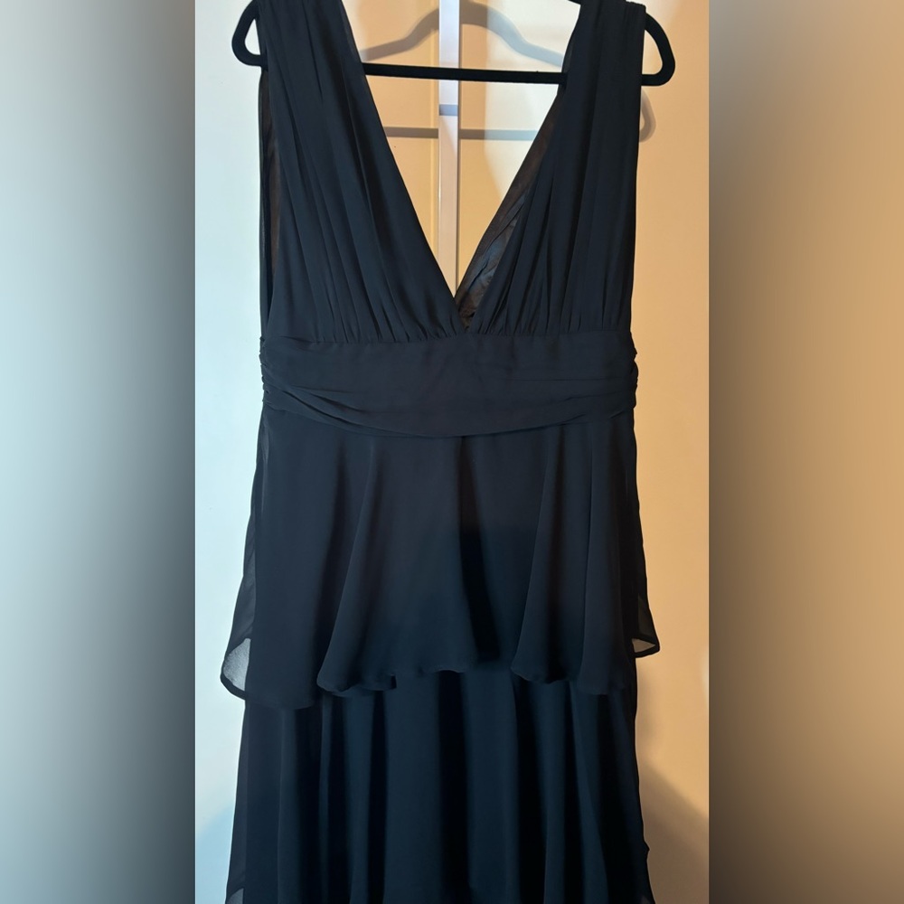 Lulus Black Tiered V Neck Maxi Dress XS & XL - Picture 14 of 16